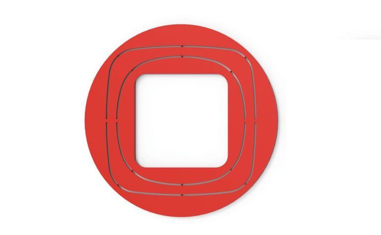 Alcorque de diseño circular.