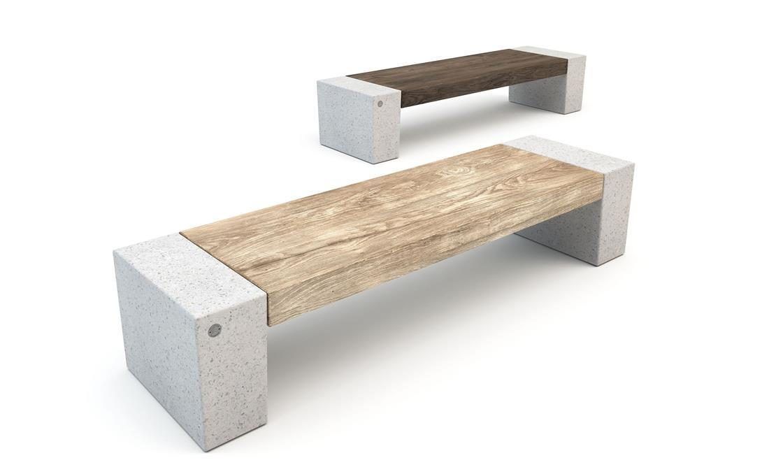 Banco de hormigón y madera modelo Eraclea.