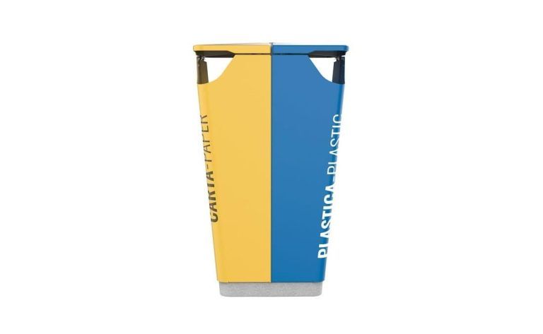 Papelera de reciclaje selección de residuos para mobiliario urbano.