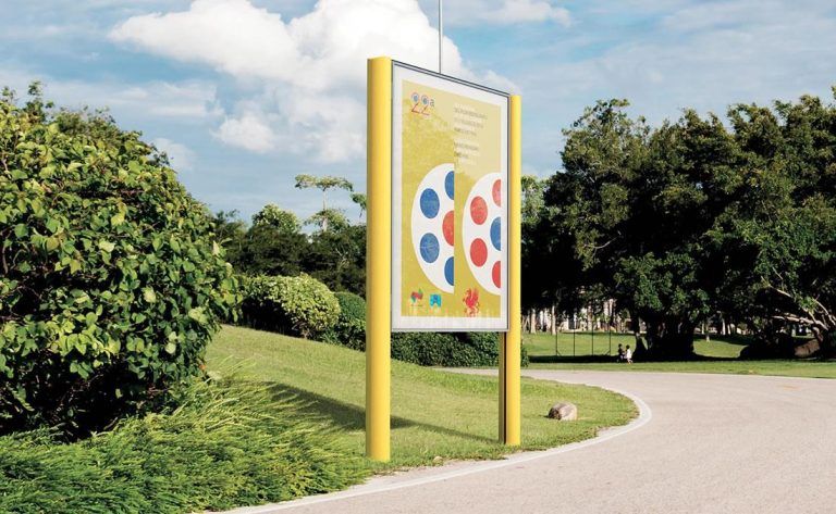 Mupi expositor publicitario Nevis.