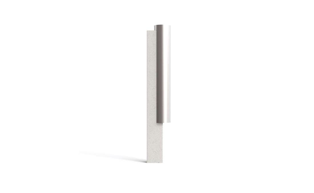 Cenicero vertical exterior de diseño inoxidable.