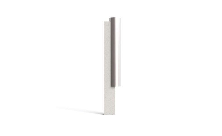 Cenicero vertical exterior de diseño inoxidable.