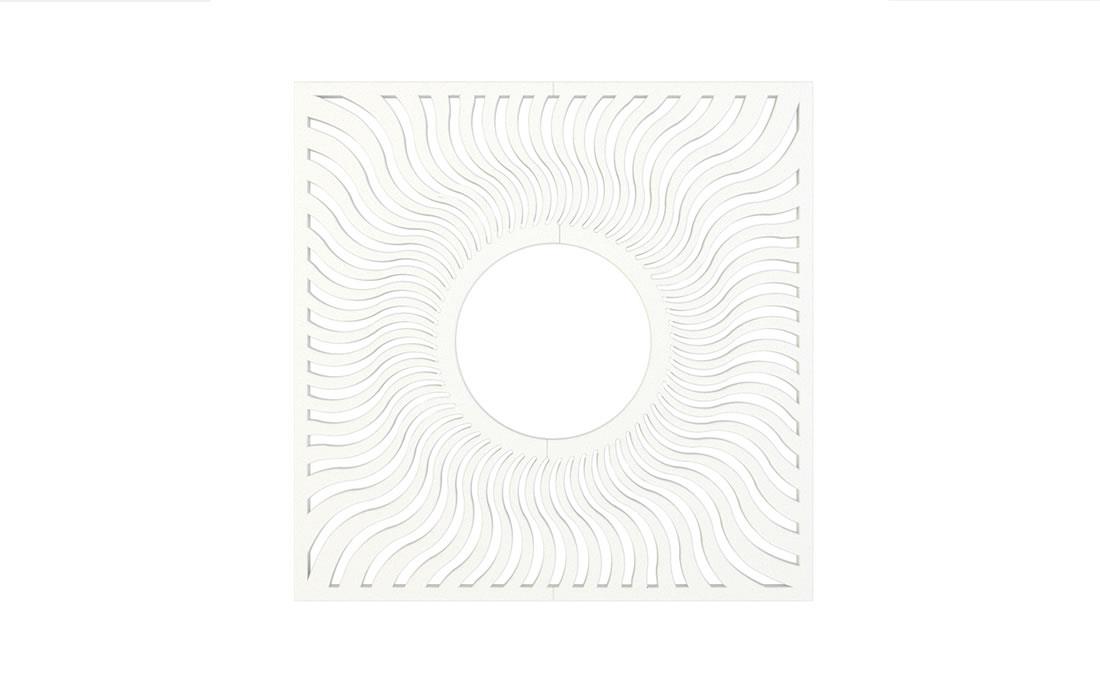 Alcorque Solar square de alta gama en color blanco. 