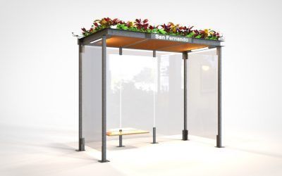 Marquesina autobús en aluminio