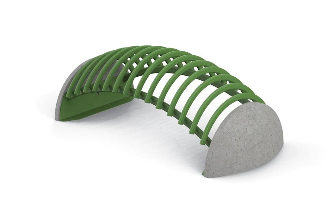 Aparcabicicletas de suelo.