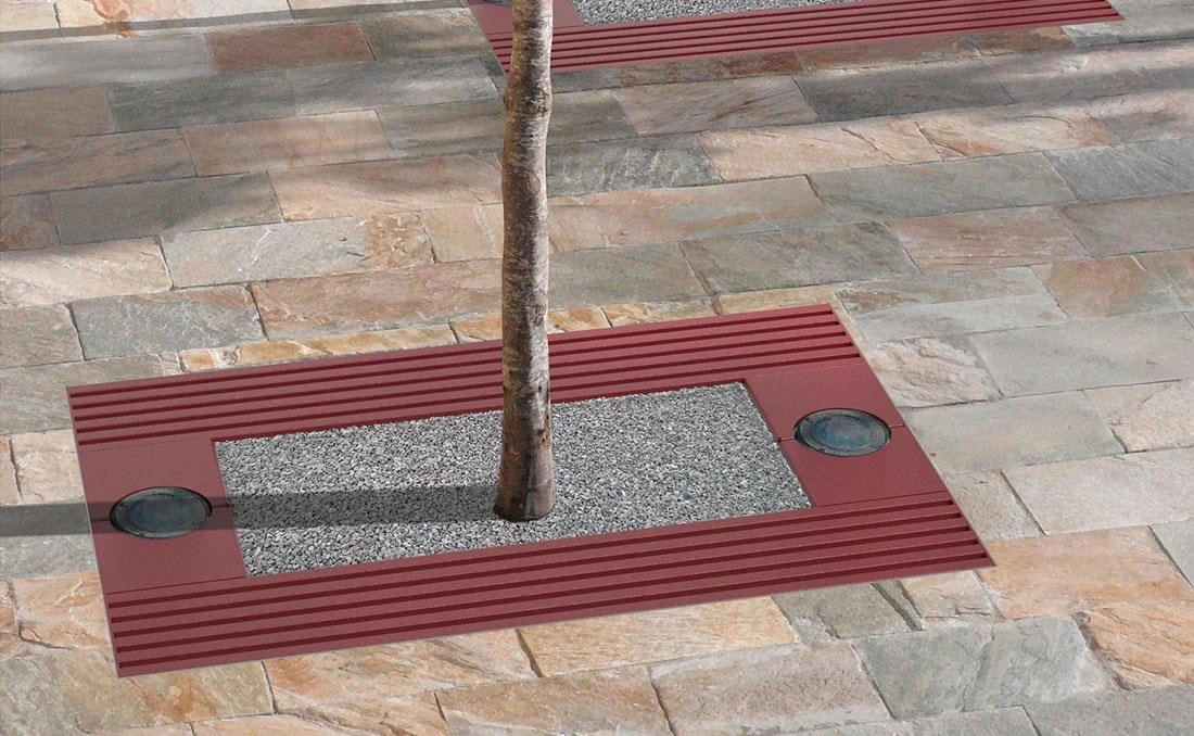 Alcorque de acero corten.