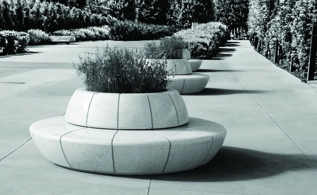 Olimpo Banco Jardinera de hormigon